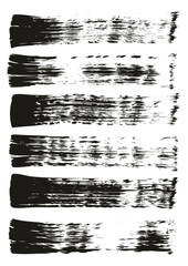 Flat Fan Brush Regular Straight Lines High Detail Abstract Vector Background Set 