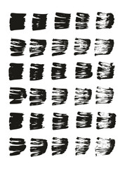 Flat Fan Brush Regular Straight Lines High Detail Abstract Vector Background Set 