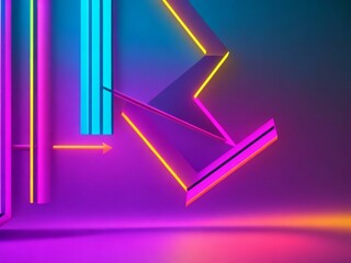 colorful light neon background wallpaper ai generated