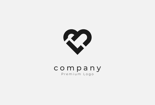 Abstract Initial letter LB monogram Logo Design, combination letter LB forming love icon with modern and minimalist style logo design  inspiration, vector illustration