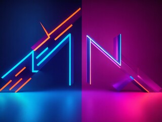 colorful light neon background wallpaper ai generated