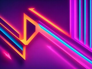 colorful light neon background wallpaper ai generated