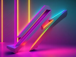 colorful light neon background wallpaper ai generated