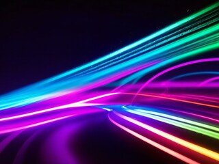 colorful light neon background wallpaper ai generated