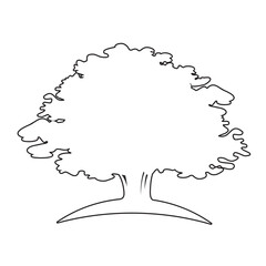 black outlined tree vector icon