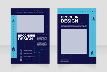 Engineering system and energy blank brochure design. Template set with copy space for text. Premade corporate reports collection. Editable 2 paper pages. Arial, Myriad Pro fonts used