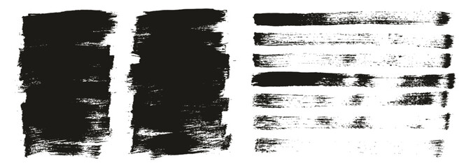 Fototapeta premium Flat Paint Brush Thin Short Background & Straight Lines Mix High Detail Abstract Vector Background Mix Set 