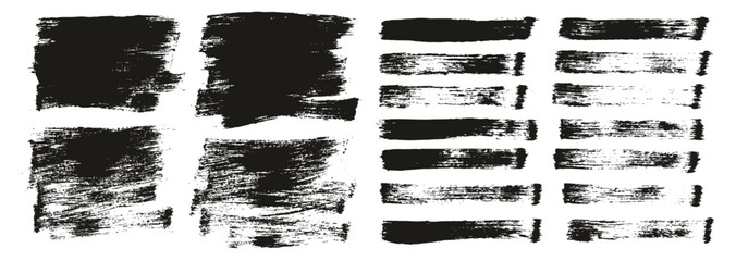 Flat Paint Brush Thin Short Background & Straight Lines Mix High Detail Abstract Vector Background Mix Set 
