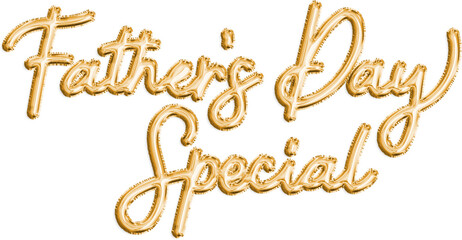 Gold Balloon Metallic Foil Father's Day Typography Message