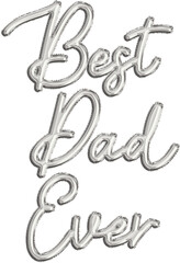Obraz premium Silver Balloon Metallic Foil Father's Day Typography Message