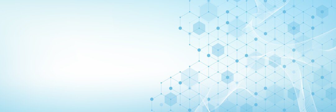 Health care and medical pattern innovation concept science background design. Abstract geometric hexagons shape medicine and science background, illustration.