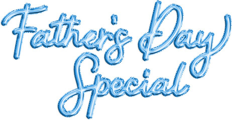 Blue Balloon Metallic Foil Father's Day Typography Message