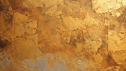 Fototapeta premium golden texture on a flat wall, created with Generative AI technology
