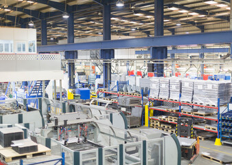 View of steel factory