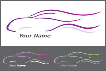 Icone Voiture Automobile Transport Silhouette Dynamique pour Design Logo Vecteur
