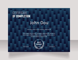 Science course certificate design template. Vector diploma with customized copyspace and borders. Printable document for awards and recognition. Smooch Sans Light, Bold, Arial Regular fonts used