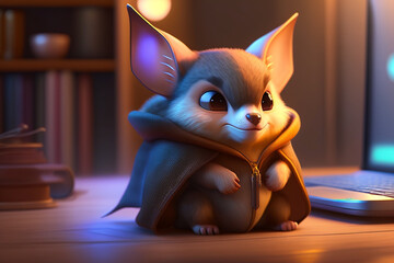 statuette of a cat on white