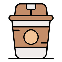 Coffee Line Color Icon
