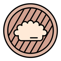 Dumplings Line Color Icon