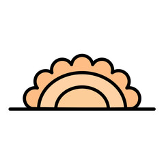 Empanada Line Color Icon