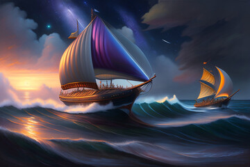sailing in the night