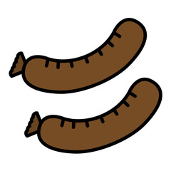 Sausage Line Color Icon