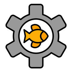 Fishing Gear Line Color Icon