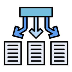 Version Control Line Color Icon