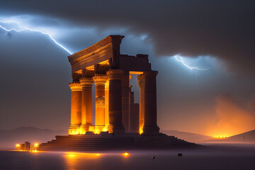 ruins of the temple