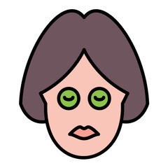 Face Mask Line Color Icon