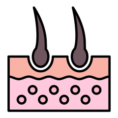 Hair Line Color Icon