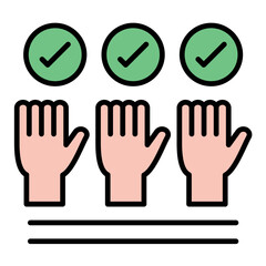 Obraz premium For All Skin Types Line Color Icon