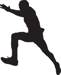 silhouette of a man running
