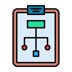 Strategy Line Color Icon