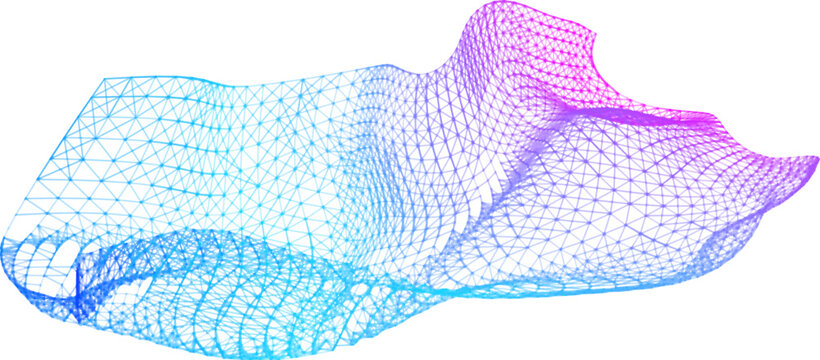 Network lines. Net wave information flow. Scientific paradigm solutions future. Forward vision progress. Big data cells deep development analysis. foresight conference background banner.