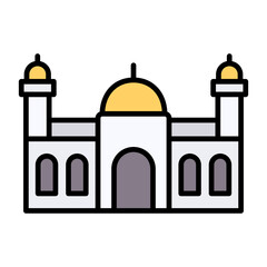 Mosque Line Color Icon