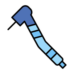 Dental Drill Line Color Icon