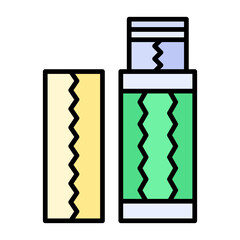 Chewing Gum Line Color Icon