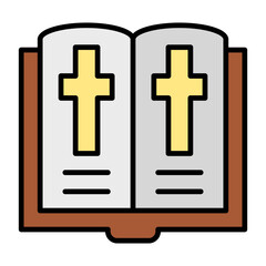 Fototapeta premium Bible Line Color Icon