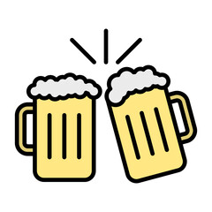 Cheers Line Color Icon