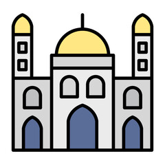 Mosque Line Color Icon