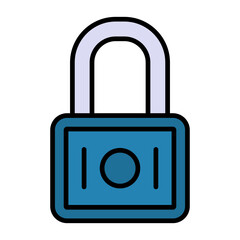 Padlock Line Color Icon