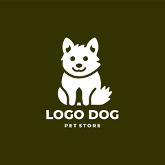 dog cute front of designs logo