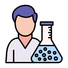 Chemist Line Color Icon
