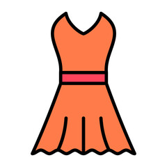 Dress Line Color Icon