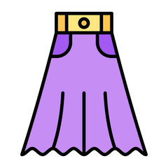 Skirt Line Color Icon