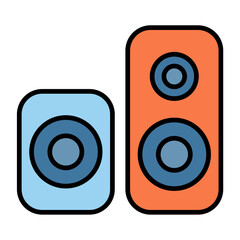 Speaker Line Color Icon