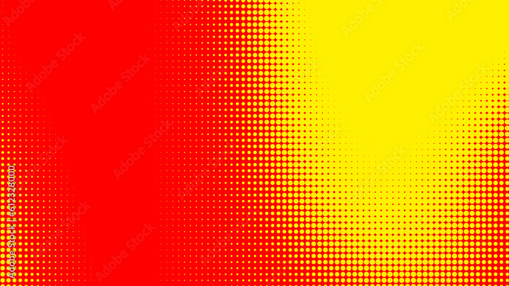 Poster dots halftone orange yellow color pattern gradient texture with technology digital background. dots 