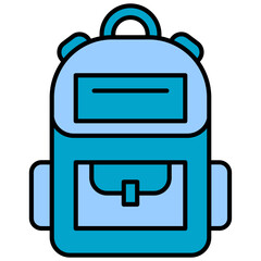 Backpack Line Color Icon