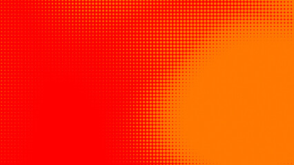 Dots halftone orange color pattern gradient texture with technology digital background. Dots pop art comics with summer background.